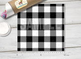Black and White Plaid Patterned HTV 572