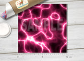 Hot Pink Electricity Lightning Patterned HTV 411