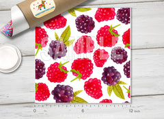 Blackberries Raspberries Patterned HTV 1034