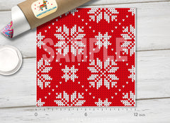 Christmas Knitting Pattern Adhesive Vinyl 562