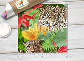 Leopard and Flowers Pattern Printed Vinyl/ Indoor Vinyl/ Outdoor Vinyl/ Heat Transfer Vinyl-011 - Printive Vinyl | Patterned Vinyl