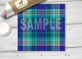 Blue tartan Pattern printed Vinyl/ Indoor Vinyl/ Outdoor Vinyl/ Heat Transfer Vinyl-393 - Printive Vinyl | Patterned Vinyl