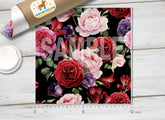 Watercolor Floral Roses Patterned HTV  602