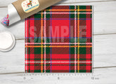 Christmas Tartan Plaid Patterned HTV 289