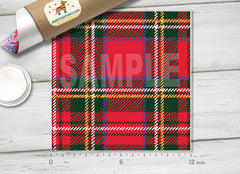 Christmas Tartan Plaid Patterned HTV 289