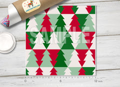 Christmas tree Adhesive Patterned HTV X003