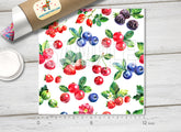 Blue Berry Cherry Patterned HTV 1195