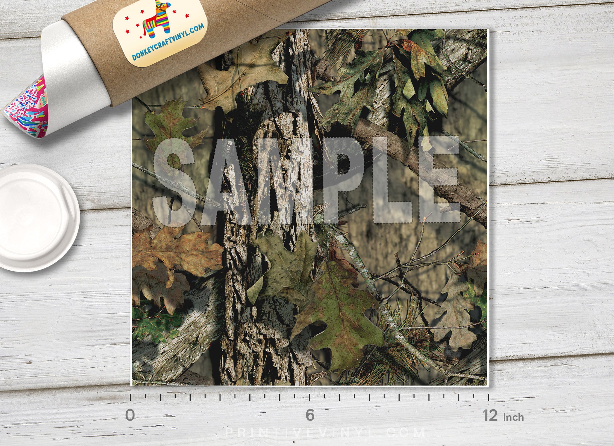 Camouflage Tree Printed Vinyl/ Indoor Vinyl/ Outdoor Vinyl/ Heat Transfer Vinyl-019 - Printive Vinyl | Patterned Vinyl