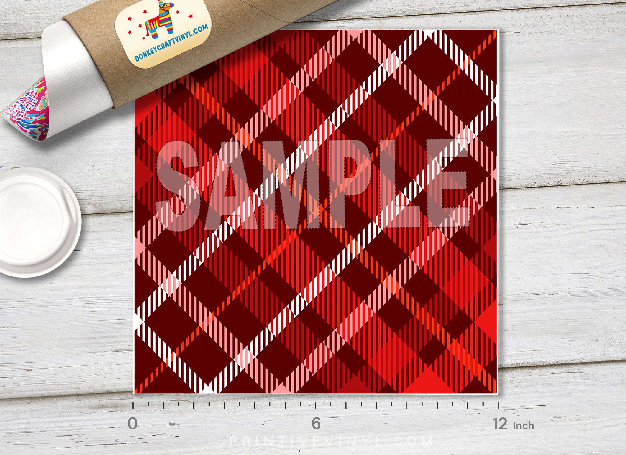 Tartan plaid Printed Vinyl/ Indoor Vinyl/ Outdoor Vinyl/ Heat Transfer Vinyl-462 - Printive Vinyl | Patterned Vinyl