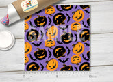 Purple Pumpkin Patterned HTV H024