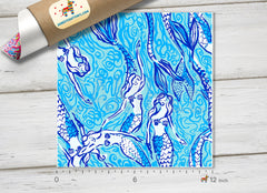Mermaid Patterned HTV L009