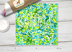 Summer Green Patterned HTV L099