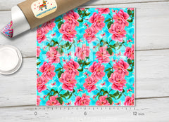 Pink Rose Patterned Adhesive Vinyl 306