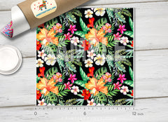 Watercolor Tropical Flowers Patterned HTV 695