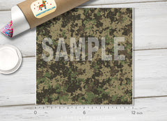 Digital Camouflage Patterned Adhesive Vinyl 075