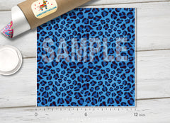 Blue Leopard Patterned HTV 206