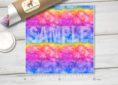 Rainbow Watercolor Patterned Adhesive Vinyl 184