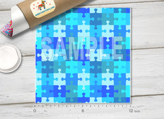 Autism Puzzle Pattern Adhesive Vinyl 589