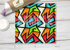 Abstract Graffiti Patterned HTV 231 - Donkey Craft Vinyl
