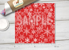 Christmas decorative snowflakes Pattern printed Vinyl/ Indoor/ Outdoor/ Heat Transfer Vinyl- 155 - Printive Vinyl | Patterned Vinyl