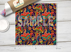 Indian Floral Paisley Patterned HTV 687