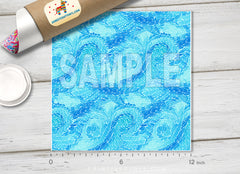 Blue Sea Waves Patterned HTV 245