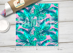 Tropical palm leaves Patterned Adhesive Vinyl 216