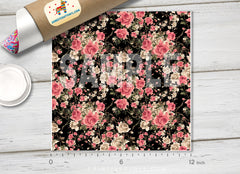 Vintage Rose Patterned Adhesive Vinyl 080