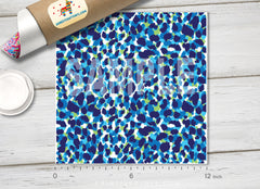 Blue Leopard Patterned HTV 257