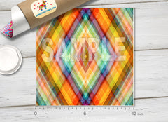 Watercolor Tartan Patterned Adhesive Vinyl 116