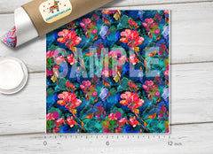 Tropical Holiday Flower Patterned HTV 199