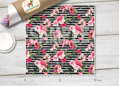 Flowers and stripes Patterned HTV 699