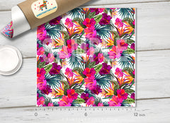 Hibiscus Floral Patterned Adhesive Vinyl 104