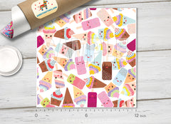 Ice Cream Emoji Patterned Adhesive Vinyl 103