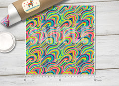 Colorful Curly wave Patterned HTV 170