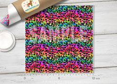 Rainbow Leopard Patterned Adhesive Vinyl 101