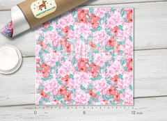 Pastel Floral Patterned Adhesive Vinyl 085