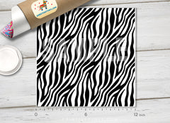 Black and White Zebra Patterned HTV 034