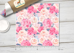 Peonies and Roses Patterned Adhesive Vinyl 367