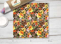 Summer Leopard Flower Patterned HTV 429