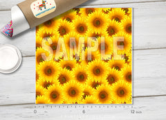 Sunflower Patterned HTV 1026
