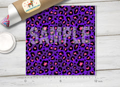 Purple Leopard pattern Printed HTV-852
