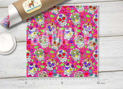 Day of the Dead Sugar Skull Patterned HTV 1012