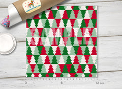 Christmas tree Adhesive Patterned HTV X003