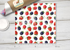 Blackberry Pink Strawberry Patterned HTV 1194