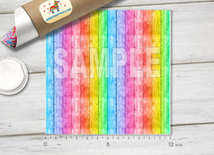 Rainbow Wood Panels Patterned HTV 768