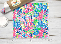 Summer Flower Bloom Patterned HTV L035