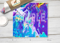 Iridescent Marbling Oil Slick Printed Vinyl/ Indoor/ Outdoor / Heat Transfer Vinyl- 777 - Printive Vinyl | Patterned Vinyl