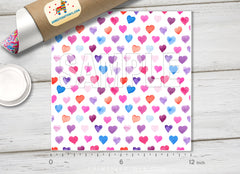 Colorful Love Heart Patterned HTV 1097