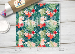 Summer Hawaiian Tropical Plants Patterned HTV 082